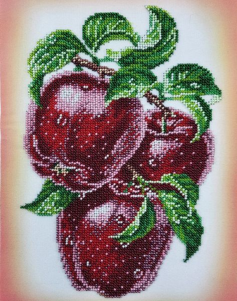 А4-К-1012 Макинтош, схема для вышивки бисером картины с яблоками схема-ак-А4-К-1012 фото