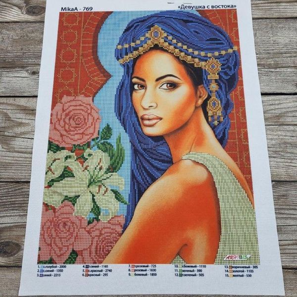 769 Girl from the East A3, bead embroidery kit of the picture