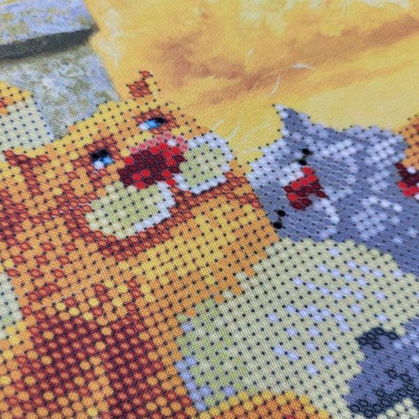 291 Рай існує (19,4*26,7 см), набір для вишивання бісером картини з котами 291 фото