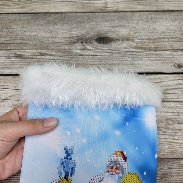 23019 Gift Stocking Father Frost (40*27 cm), blank for bead embroidery