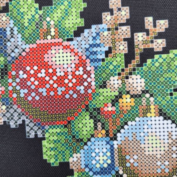 Шоппер_719 Tit on a Wreath (32,5*39 cm), bead embroidery kit of a tote bag