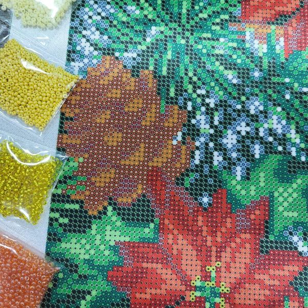 НИК-1405 Новогоднее благоухание, набор для вышивки бисером картины НИК-1405 фото