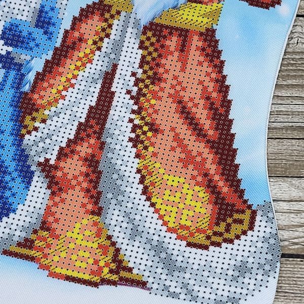 23019 Gift Stocking Father Frost (40*27 cm), blank for bead embroidery