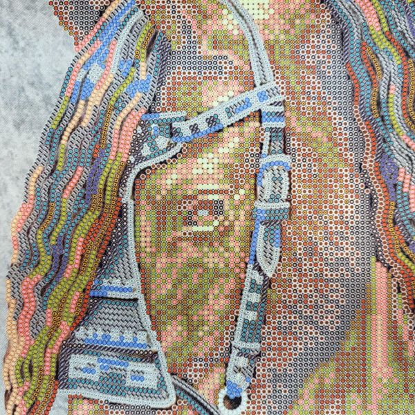 ТК-082 Вороной, набор для вышивки бисером картины с конем ТК-082 фото