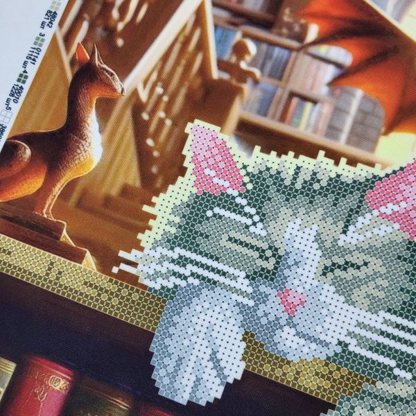 А3Н_554 Хранитель книг, набор для вышивки бисером картины с котом А3Н_554 фото