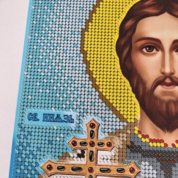 А4Р_429 Saint Alexander (23,5*19 cm), bead embroidery kit of the named icon