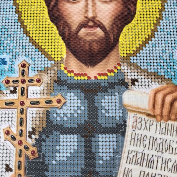 А4Р_429 Saint Alexander (23,5*19 cm), bead embroidery kit of the named icon
