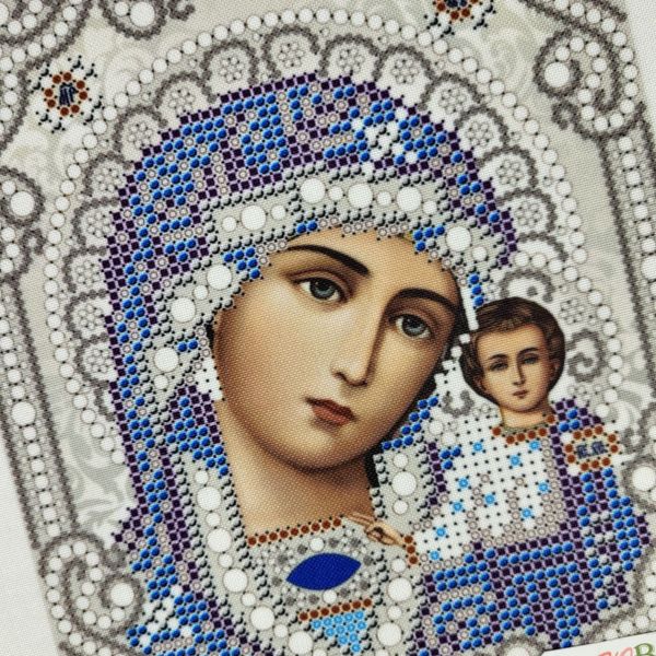 ЖС-5001 Богородиця Казанська срібло, набір для вишивання бісером ікони ЖС-5001 фото