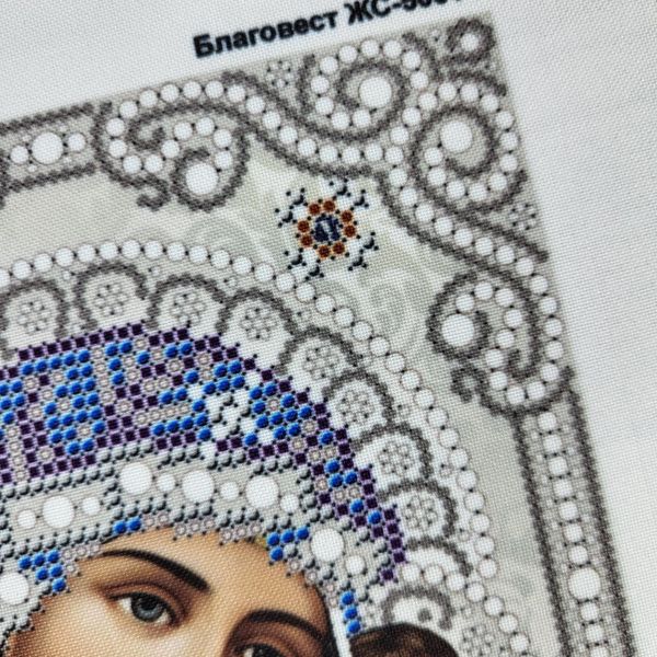 ЖС-5001 Казанская Божья Матерь серебро, набор для вышивки бисером иконы ЖС-5001 фото