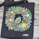 Шоппер_719 Tit on a Wreath (32,5*39 cm), bead embroidery kit of a tote bag