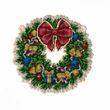 VINOCHOK_203 Christmas Wreath bead embroidery kit on wood