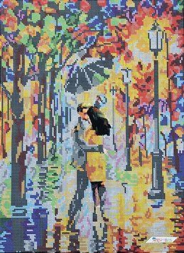 3343 The Long-Awaited Meeting (38,2*27,9 cm), bead embroidery kit for a picture with a couple in love
