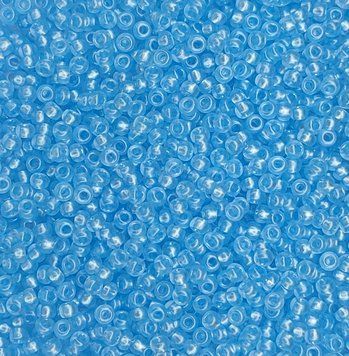 08136 Czech Preciosa beads 10 grams frosted light blue