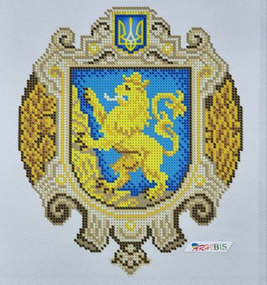 БС 4254 Герб Львівської області, набір для вишивання бісером картини БС 4254 фото