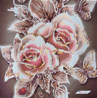 ТА-090 Карамельные розы, набор для вышивки бисером картины ТА-090 фото