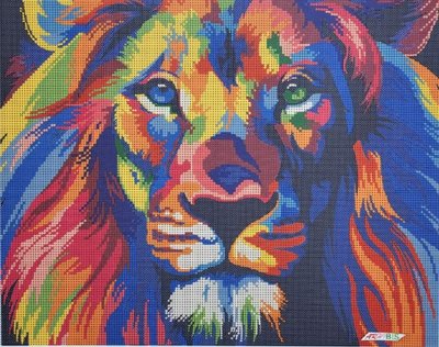 990 Радужный лев, набор для вышивки бисером картины 990 фото