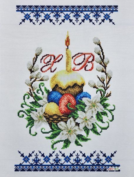 9007 Великодній рушник (53*37 см), набір для вишивки бісером 9007 фото