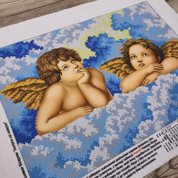 В500 Ангели в хмаринках, набір для вишивання бісером картини В500 фото