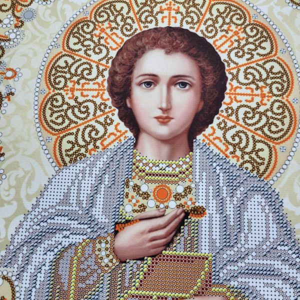 ЖС-3015 Святий Пантелеймон Цілитель у перлах, набір для вишивання бісером ікони ЖС-3015 фото