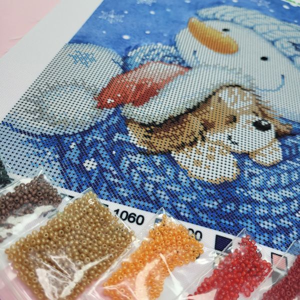 А4-К-120 Snowman (21*29,7 cm), bead embroidery kit for the picture
