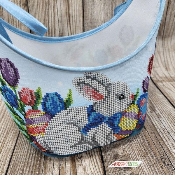 Кошик_023 Easter Basket (18*16*11 cm), bead embroidery blank
