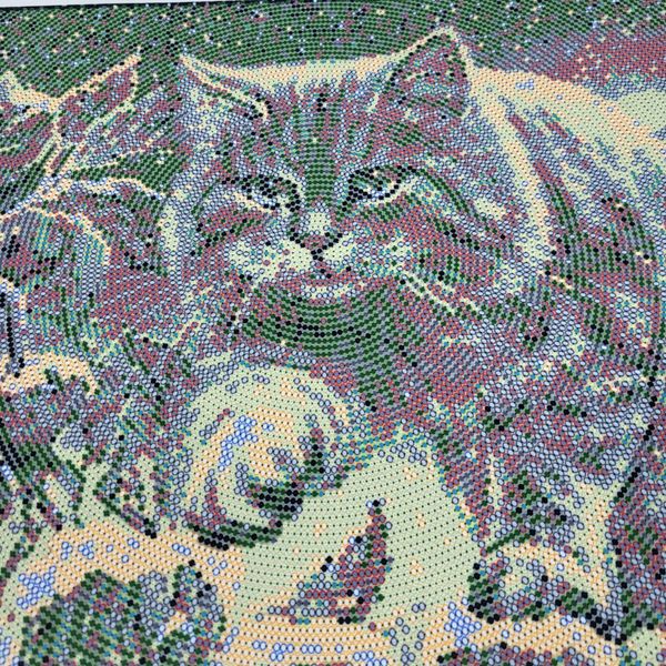 СЛ-3167 Лунный кот, набор для вышивки бисером картины СЛ-3167 фото