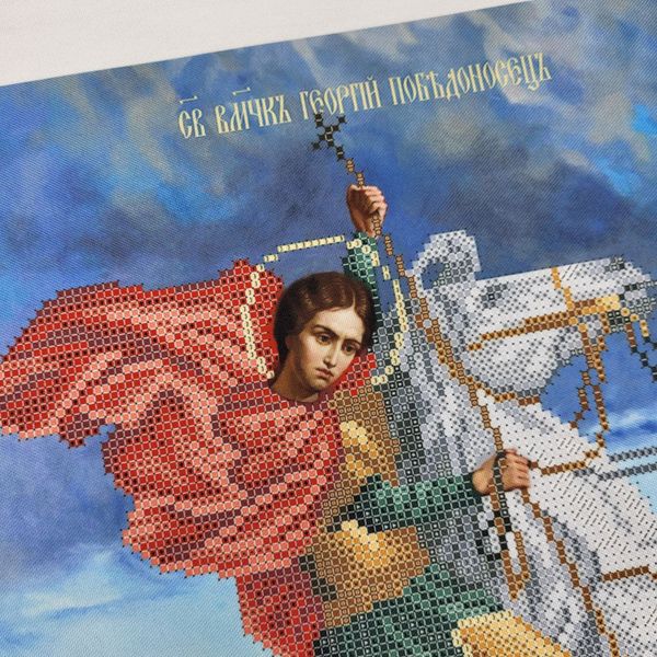 ТО153 Святой Георгий (Юрий) Победоносец, набор для вышивки бисером иконы ТО153 фото