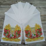 8062 Большой свадебный рушник 220*30 см с маками, набор для вышивания бисером 8062 фото