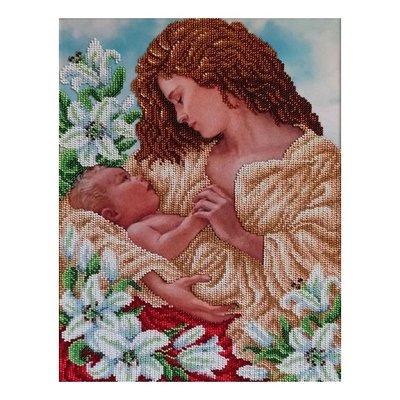 Т-1355 Мадонна з немовлям, набір для вишивання бісером картини Т-1355 фото