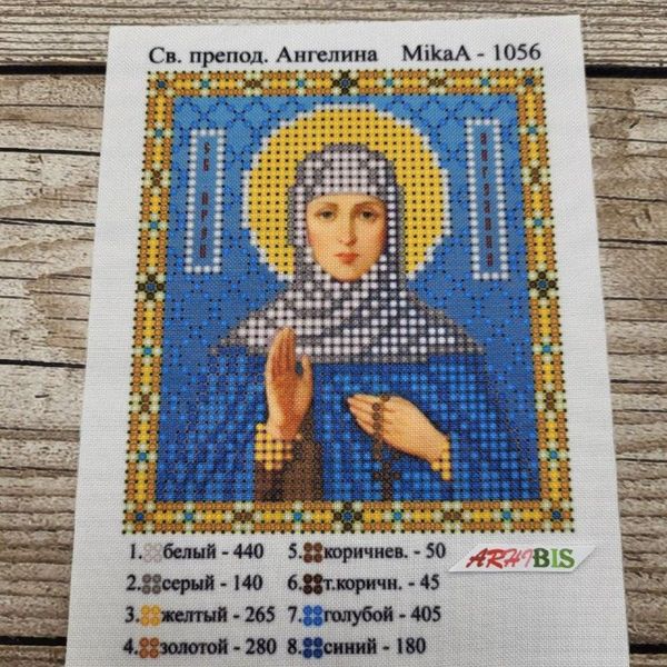 1056-96145 Свята Преподобна Ангеліна А6, набір для вишивання бісером ікони 1056-96145 фото
