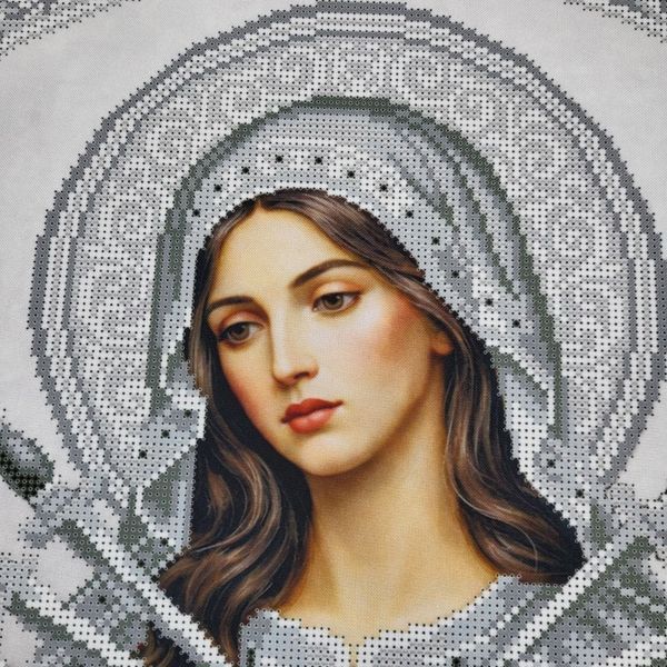 А3069 Mother of God Softener of Evil Hearts in Silver (36*54 cm), bead embroidery kit of the icon