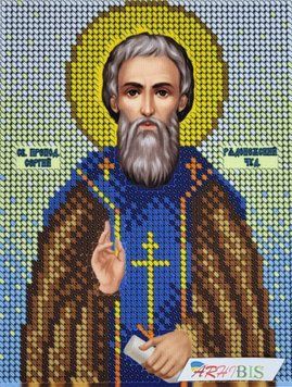 А5Р_079 Saint Sergius of Radonezh (15,4*12 cm), bead embroidery kit of a named icon