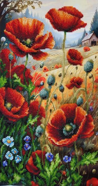 ЗПП-037 Poppy Field (25*40 cm), bead embroidery picture kit