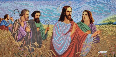 ІАП Ісус з апостолами у полі, набір для вишивки бісером ікони ІАП фото