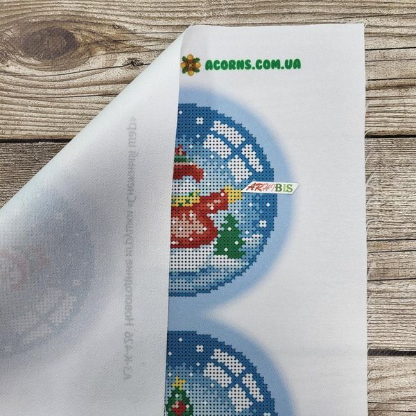 А3-К-426 Снігова куля 3 шт (30*42 см), набір для вишивання бісером ялинкових прикрас А3-К-426 фото