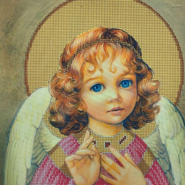 1043-96069 Ангел в рожевому А3, набір для вишивання бісером ікони 1043-96069 фото
