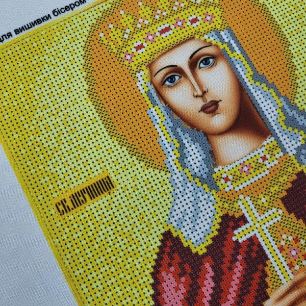 428 Святая Людмила, набор для вышивки бисером именной иконы АБВ 00018501 фото