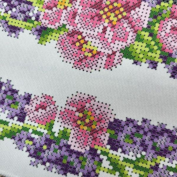 8067 Large Wedding Towel 220*30 cm with Swans, bead embroidery kit