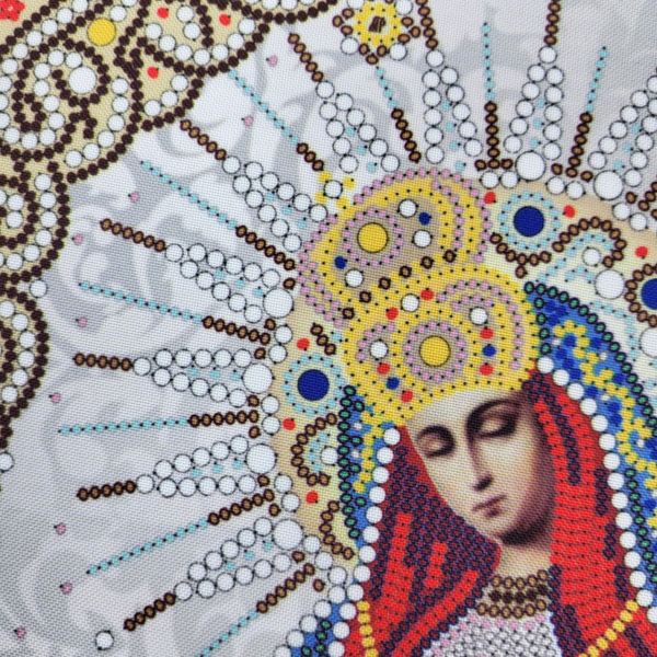 ЖЛ-4712 Богородиця Остробрамська у перлах та кристалах, набір для вишивки бісером ікони ЖЛ-4712 фото