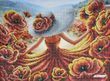 БС-3493 Girl in Poppies (27*36 cm), bead embroidery kit for a picture