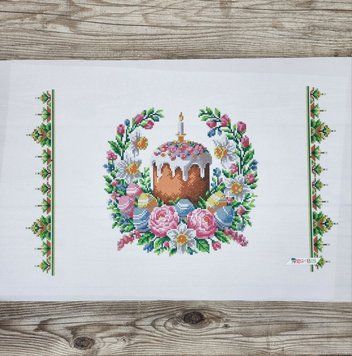 РП-129 Easter Towel for a Basket (37*60 cm), bead embroidery kit
