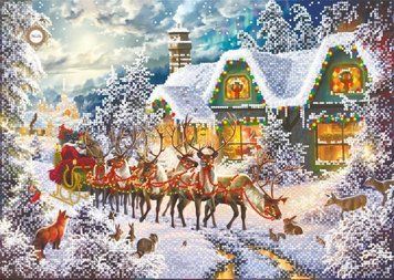 СЛ-3452 Once Upon a Christmas (27*38 cm), bead embroidery pattern of the picture