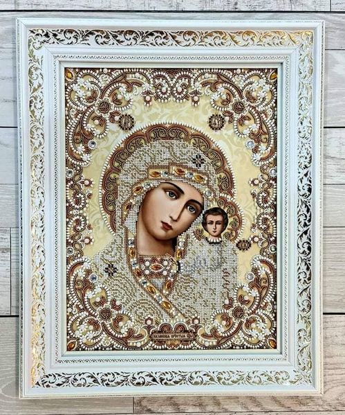 ЖС-3004 Богородица Казанская в жемчуге, набор для вышивки бисером иконы ЖС-3004 фото
