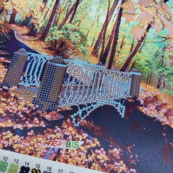 ТА-436 Міст в осінь, набір для вишивання бісером картини ТА 00552 фото