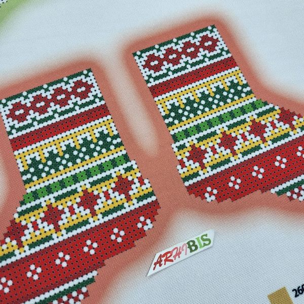 А3-К-425 Різдвяна шкарпетка, схема для вишивання бісером ялинкових прикрас схема-ак-А3-К-425 фото