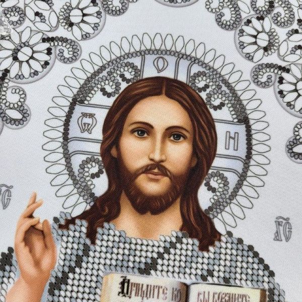 А4Р_624 Ісус Христос у кришталі, набір для вишивки бісером ікони А4Р_624 фото