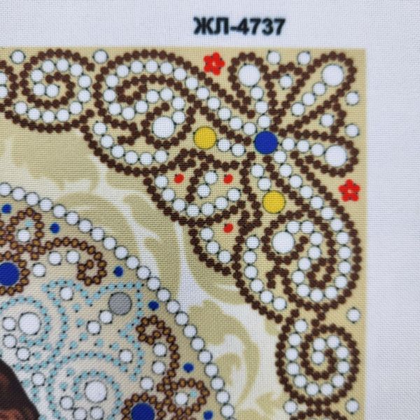 ЖЛ-4737 Святий Георгій (Юрій) у перлах та кристалах, схема для вишивання бісером ікони схема-бл-ЖЛ-4737 фото