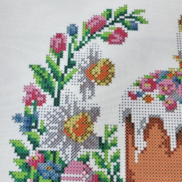 РП-129 Easter Towel for a Basket (37*60 cm), bead embroidery kit