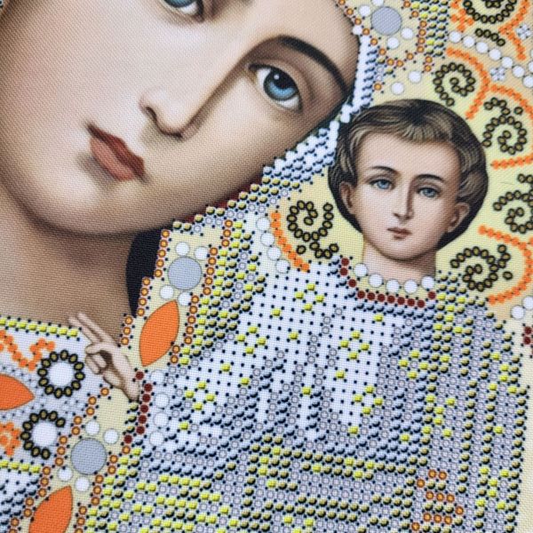 ЖС-3004 Богородица Казанская в жемчуге, набор для вышивки бисером иконы ЖС-3004 фото