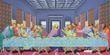 TV The Last Supper by da Vinci (69*34,71 cm), bead embroidery kit of the icon